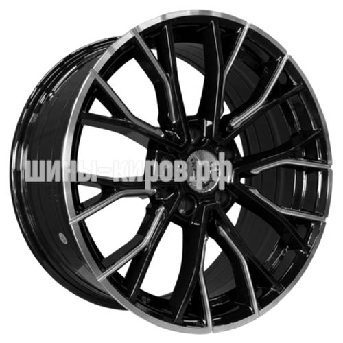 5438 Gloss Black Machine Edge and Milled Spoke 8x18/5x112 ET30 D66,56 ()